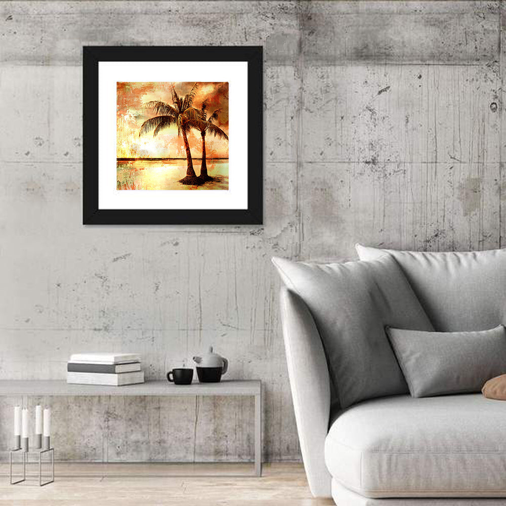 Tropical Beach Sunset Wall Art