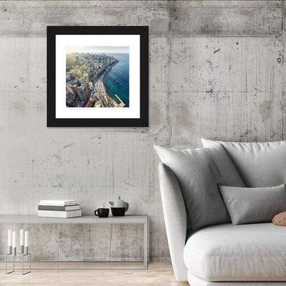 Beirut Corniche Aerial View Wall Art
