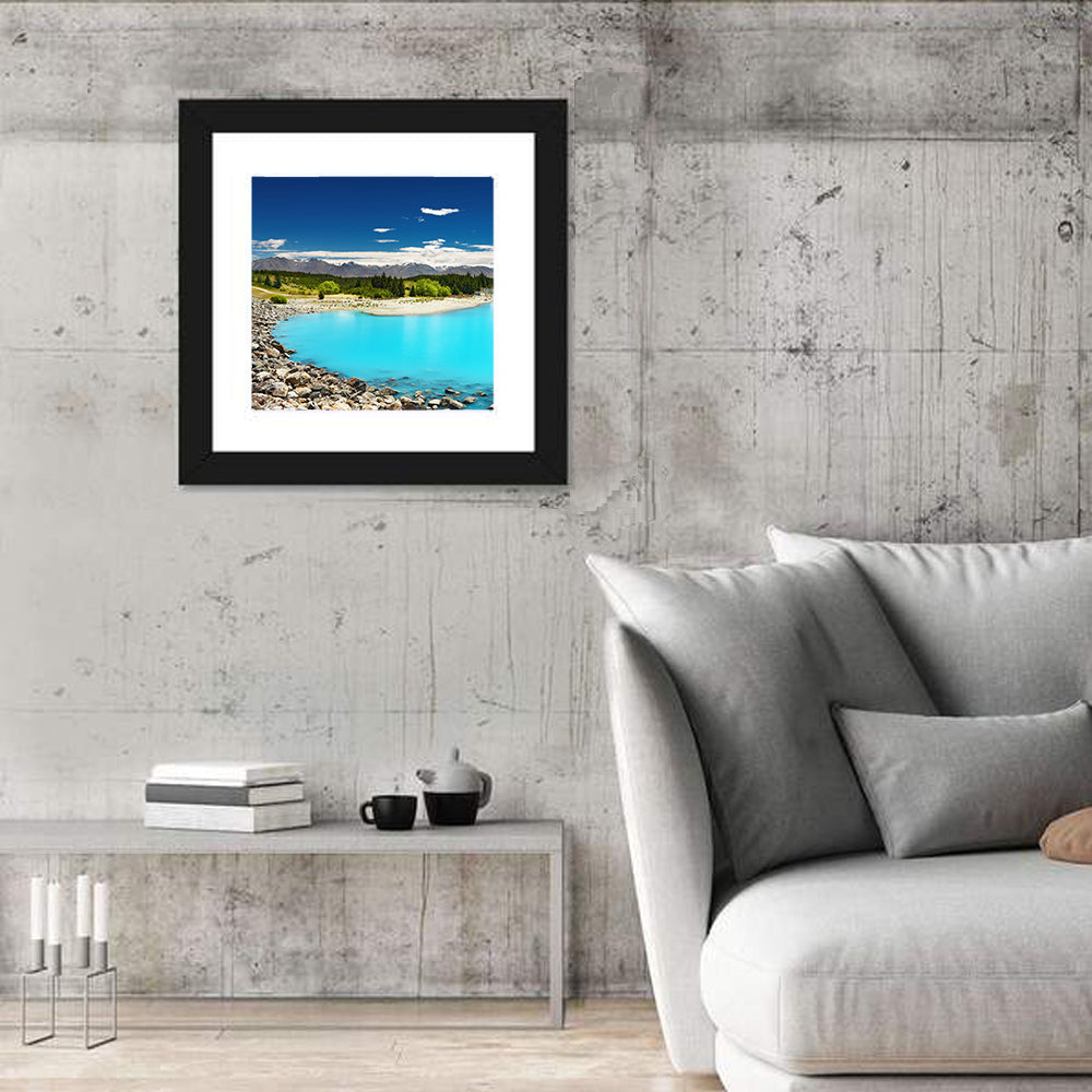 Pukaki lake In New Zealand Wall Art