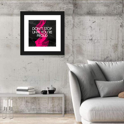 Fitness Quote on Black Marble Wall Art