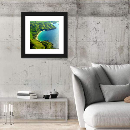 Taupo Bay Aerial View Wall Art