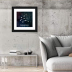 Aquarius Constellation Star Map Wall Art