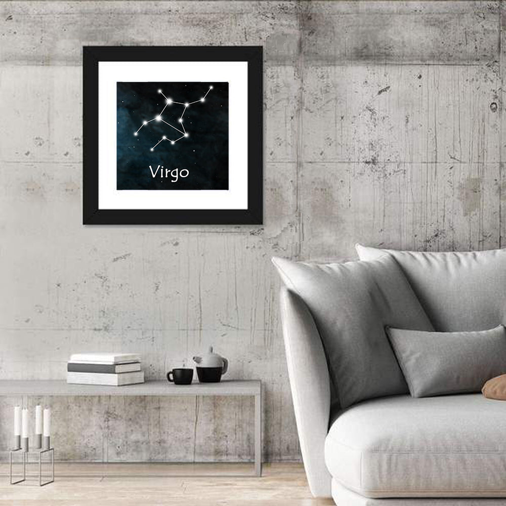 Virgo Constellation Diagram Wall Art