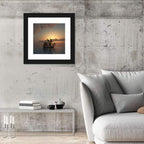 Golden Schooner at Sunset Wall Art