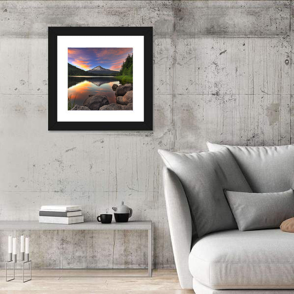 Mount Hood Reflected Over Trillium Lake Wall Art