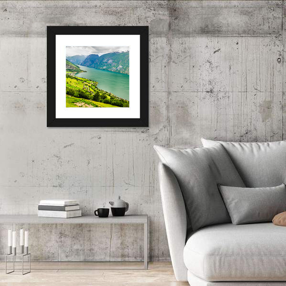 Aurlandsfjord Valley Panorama Wall Art