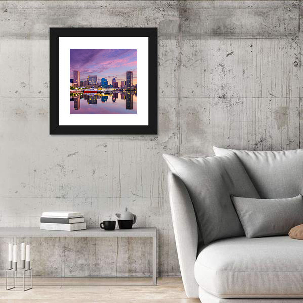Baltimore Inner Harbor Skyline Wall Art