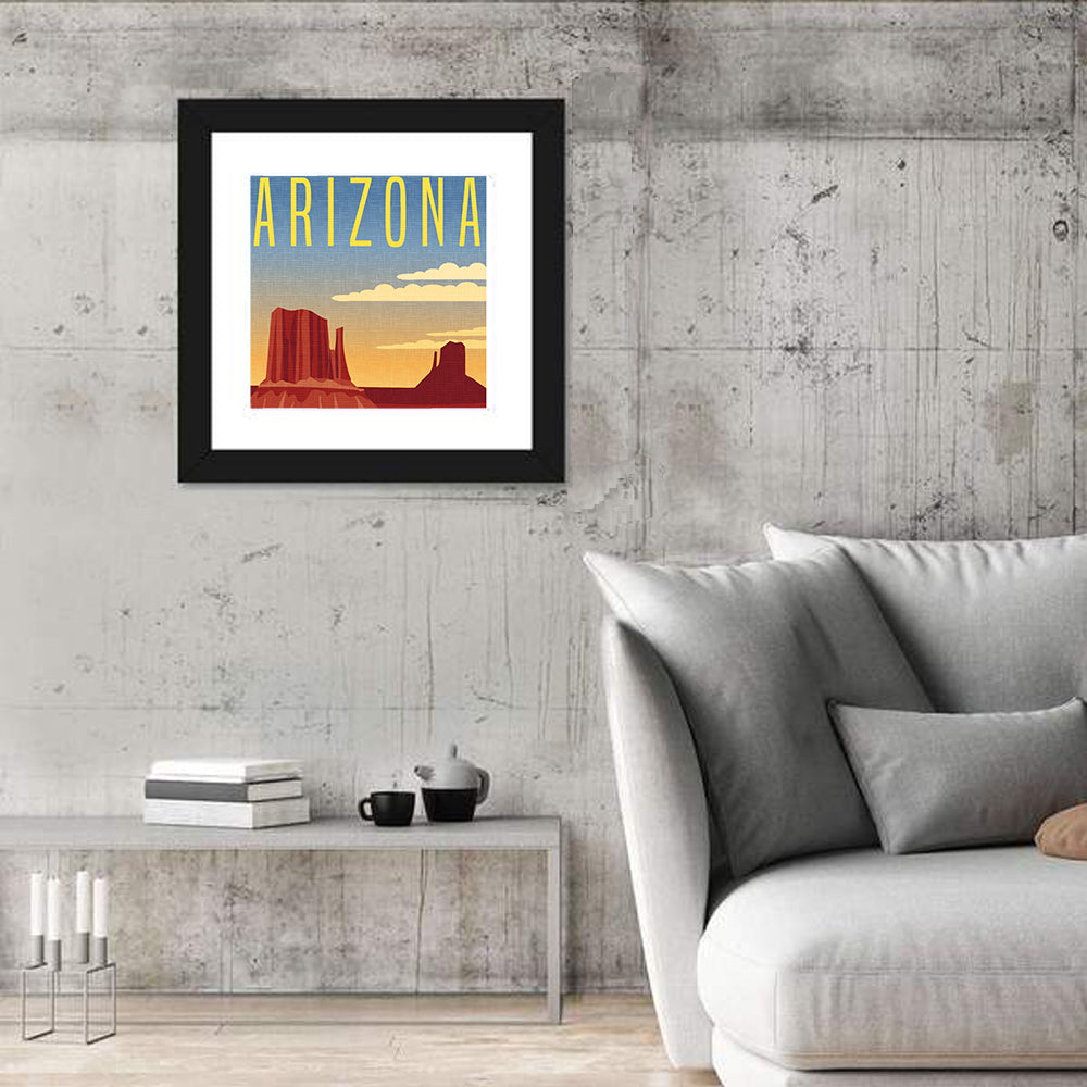 Monument Valley Travel Illustration Wall Art