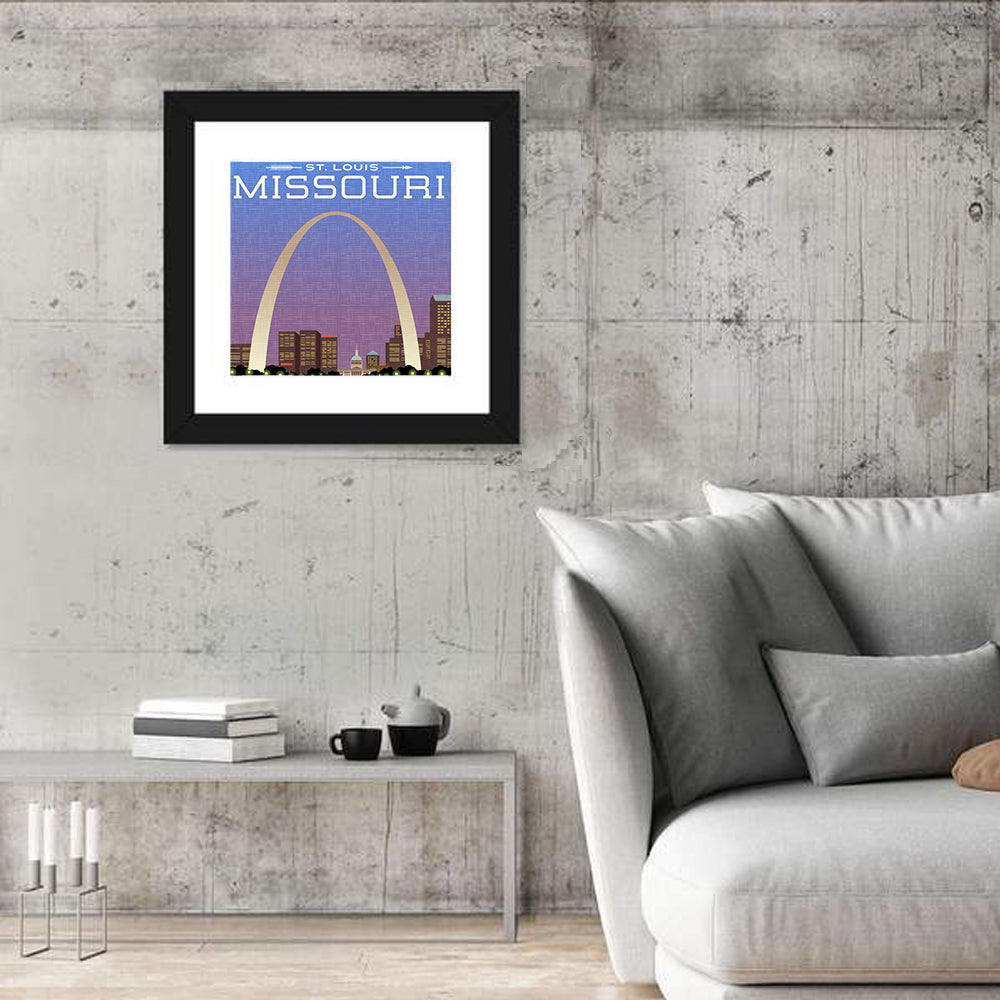 St. Louis Gateway Arch Illustration Wall Art