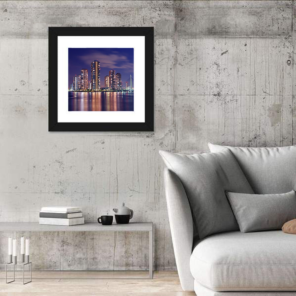 Tokyo Night Skyline Wall Art
