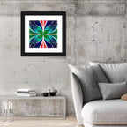Stained Glass Fractal Floral Pattern Wall Art