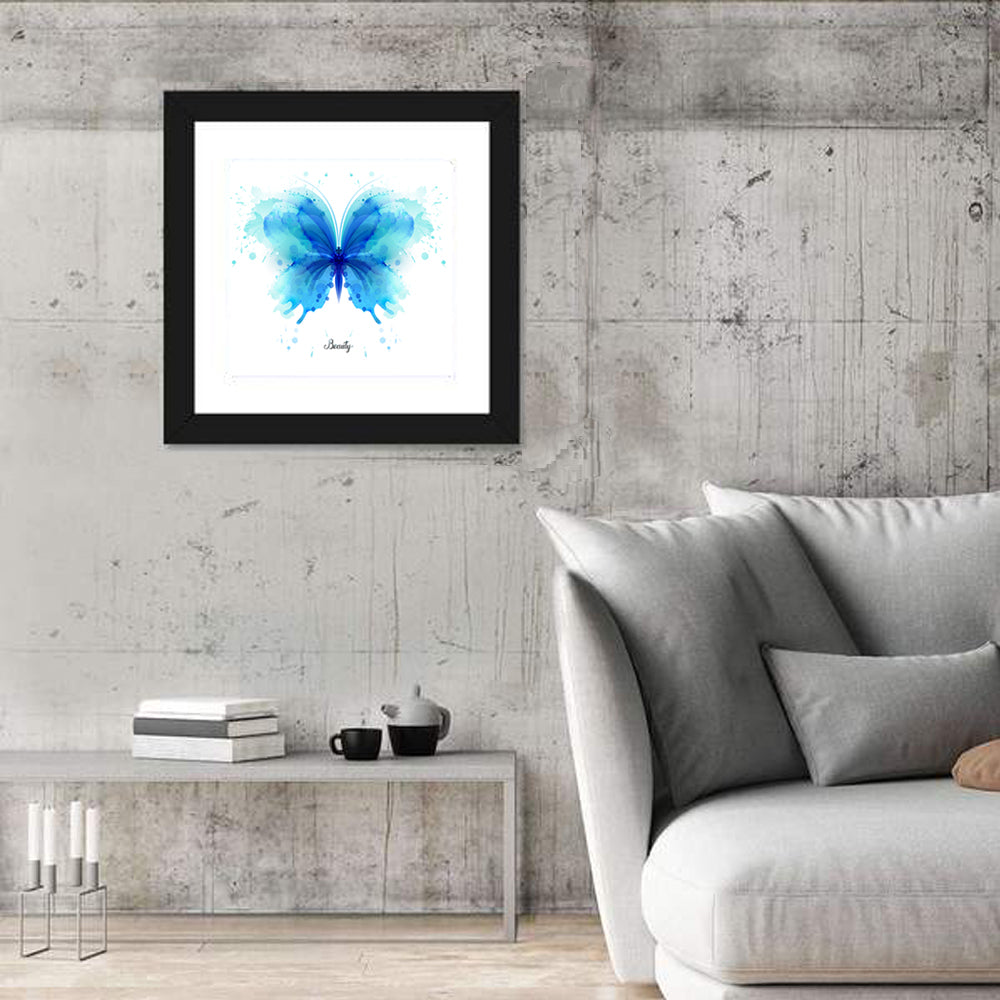Translucent Blue Butterfly Wall Art