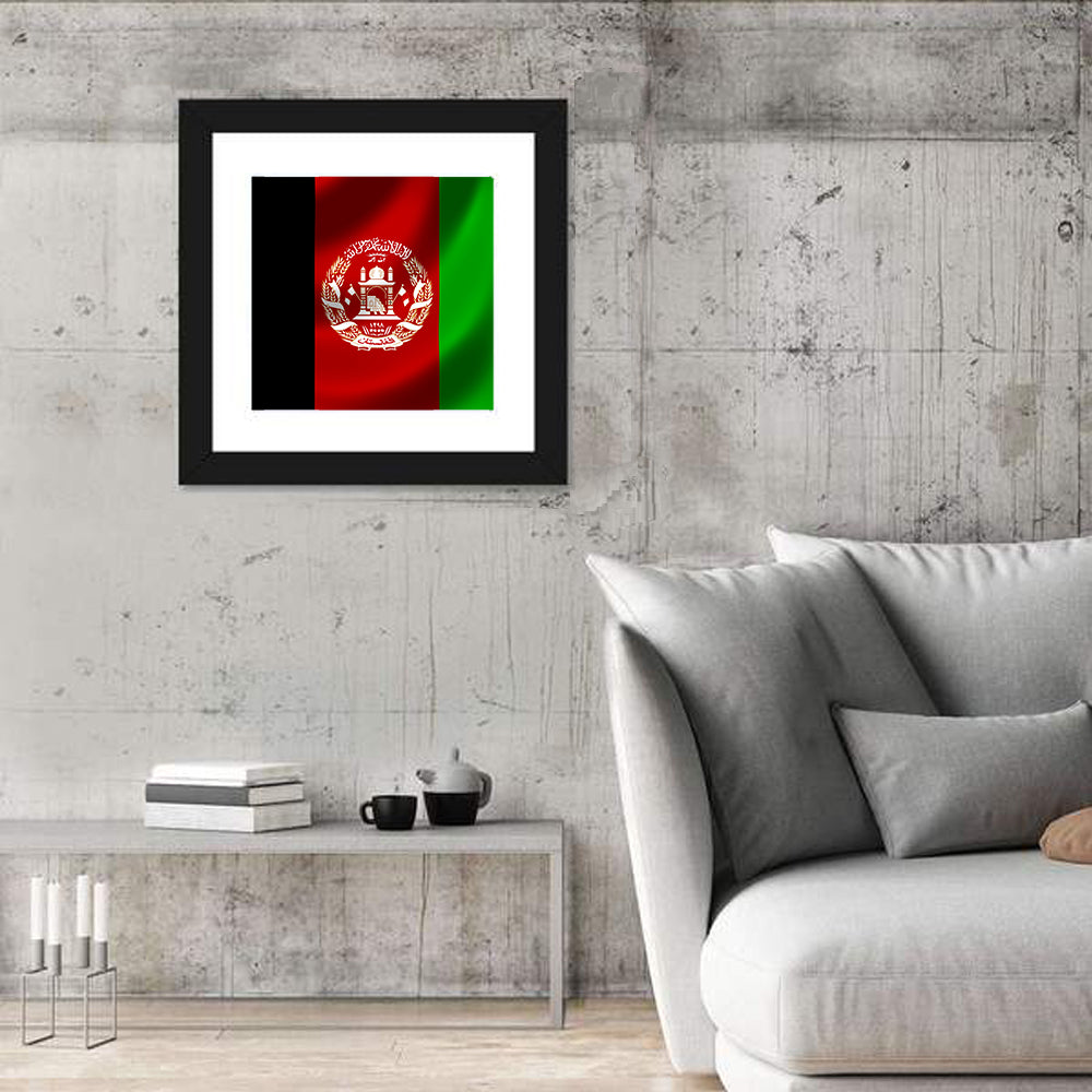 Waving Flag of Afghanistan Wall Art