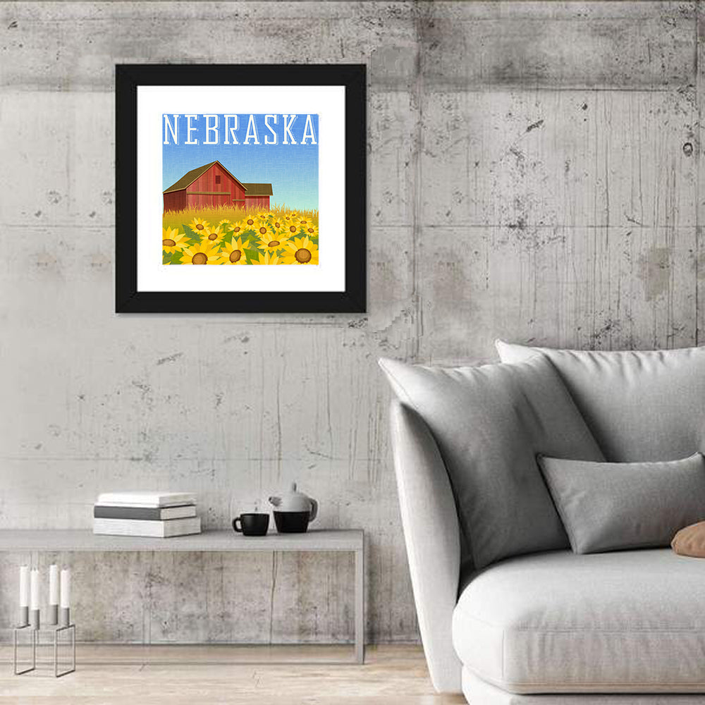 Nebraska Travel Poster Wall Art