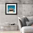 Cargo Ship Under Star Trail Sky Wall Art