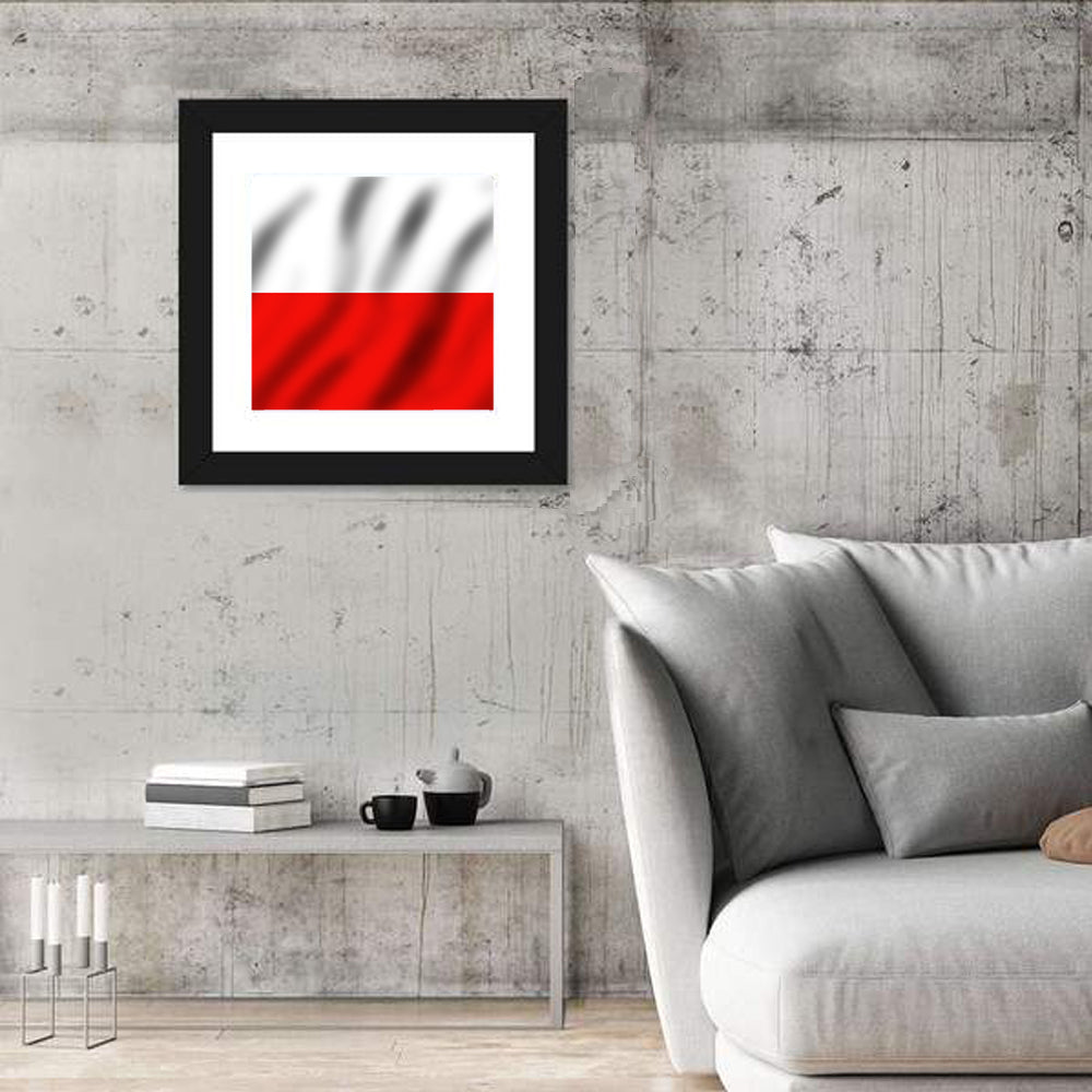 Waving Flag of Poland Wall Art