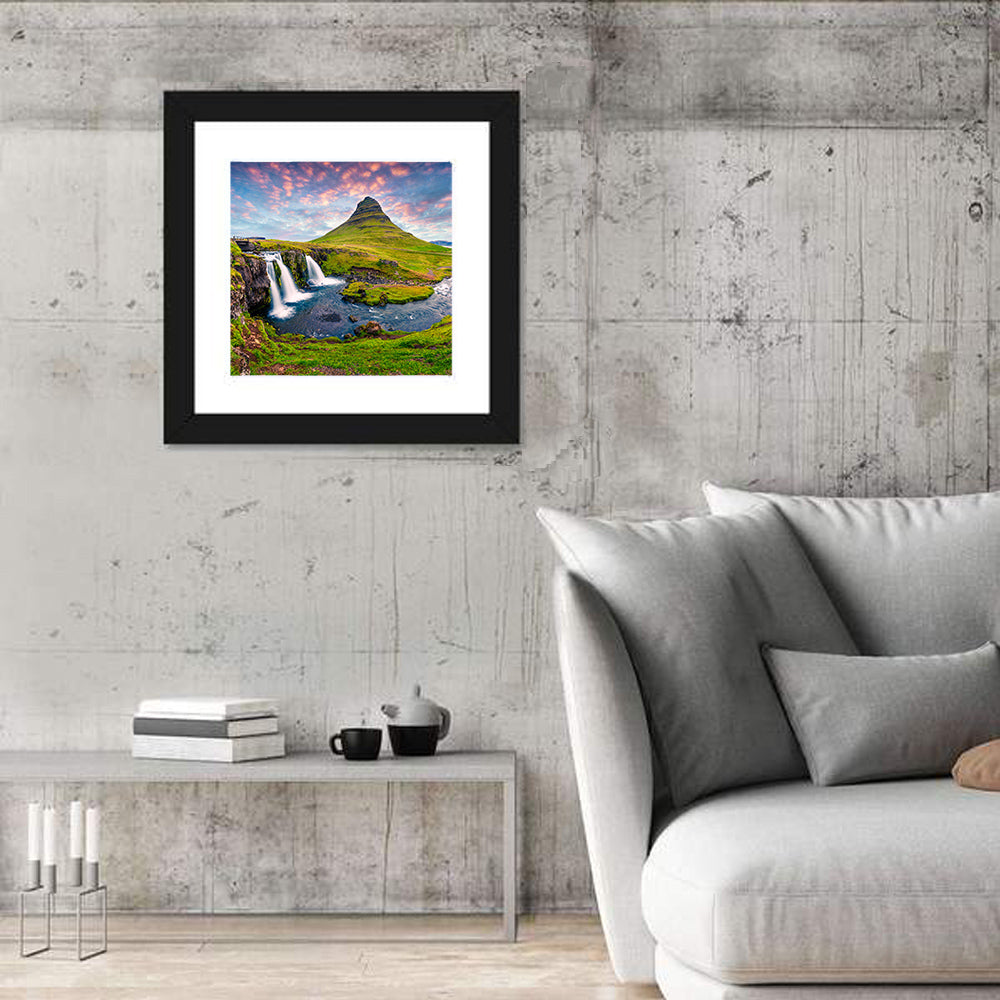 Kirkjufell Peak and Kirkjufellsfoss Wall Art