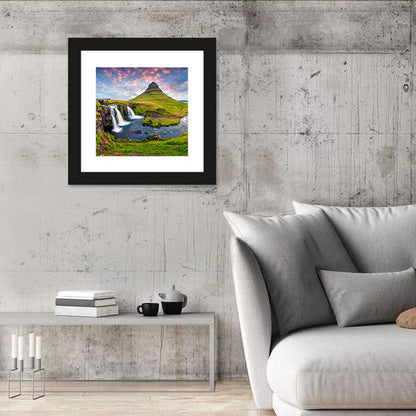 Kirkjufell Peak and Kirkjufellsfoss Wall Art