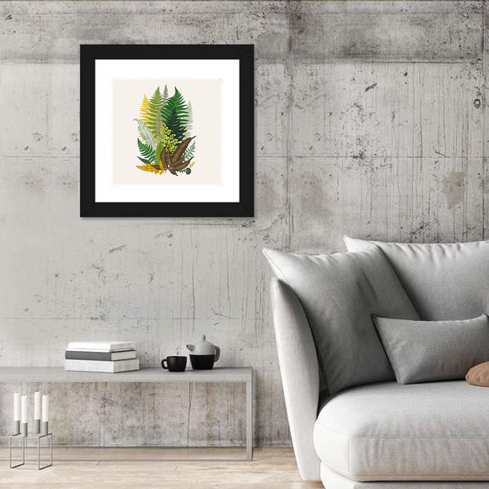 Fern Composition Wall Art in a room, square