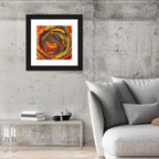 Vibrant Spiral Vortex Abstract Wall Art