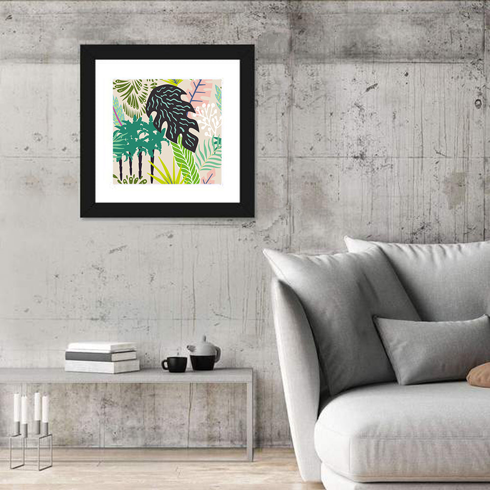 Leaves and Palm Trees Abstract Wall Art