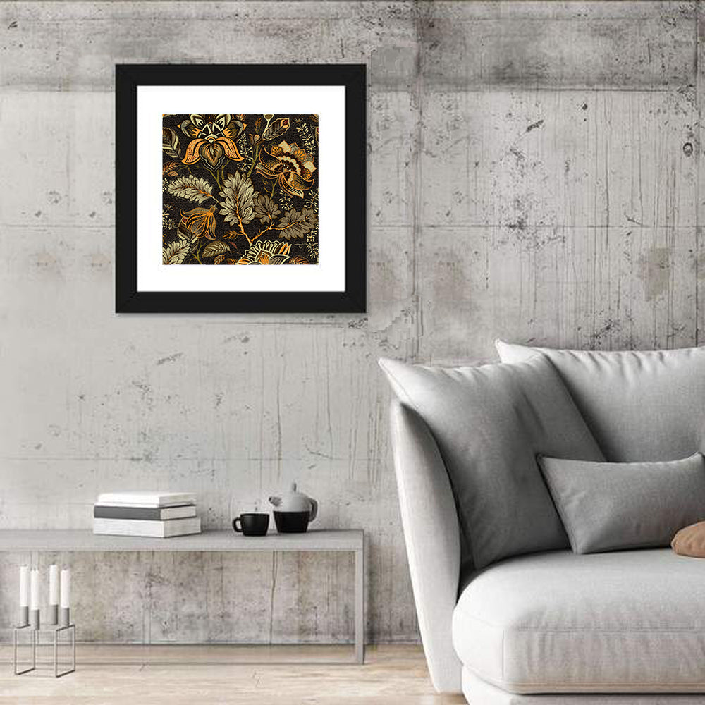Vintage Ornamental Floral Pattern Wall Art
