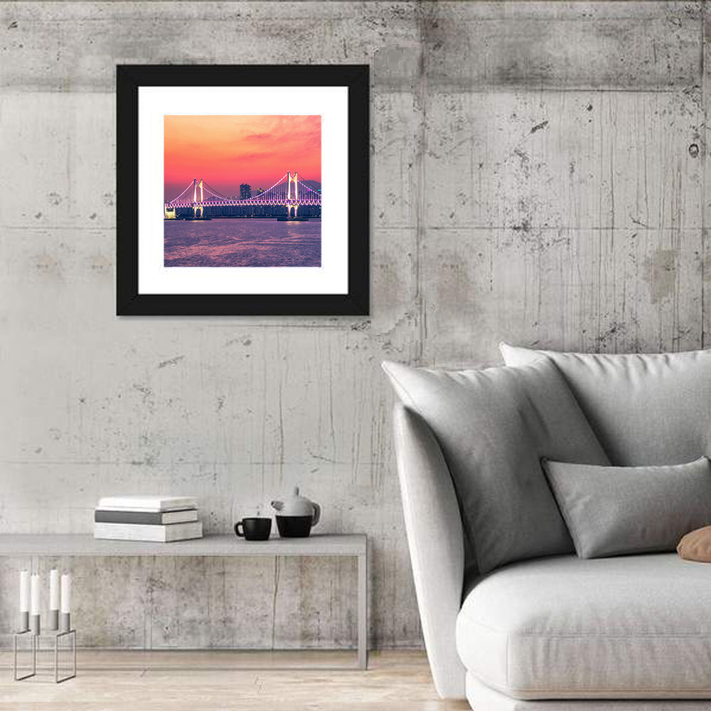 Gwangan Bridge Night Skyline Wall Art
