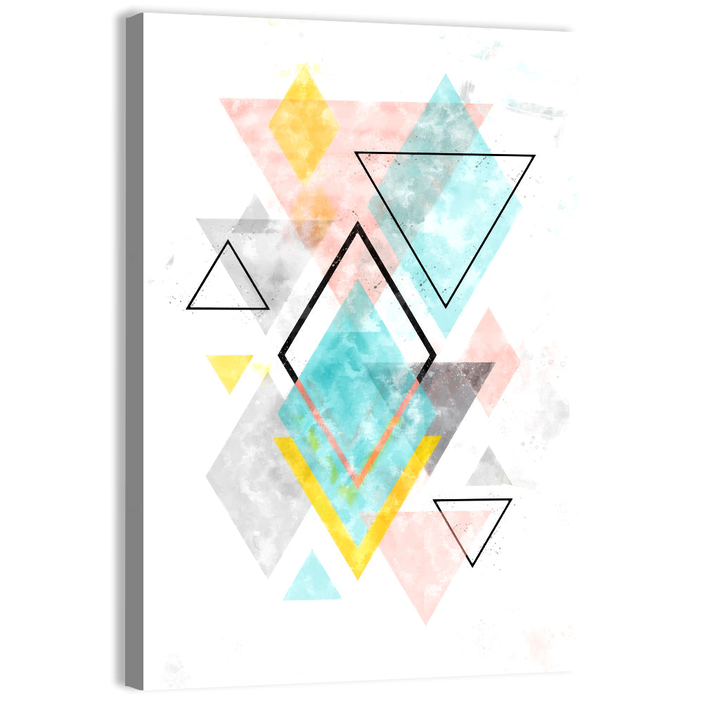 Scandinavian Diamond Geometry Wall Art