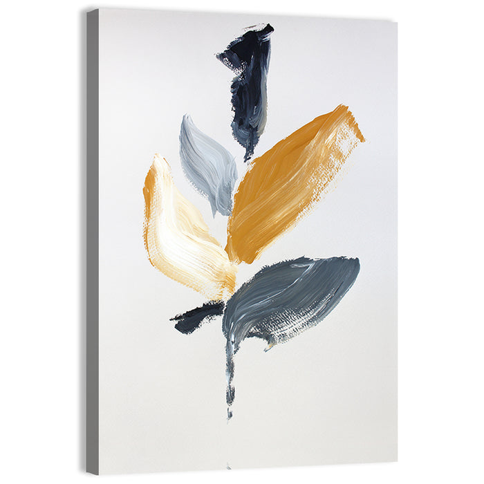 Golden Botanical Sprig Wall Art as a canvas print