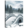 Frozen Lake with Stone Bridge Wall Art