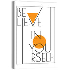 Believe in Yourself Typography Wall Art