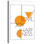 Love Joy & Happiness Quote Wall Art
