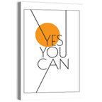 Yes You Can Typography Wall Art