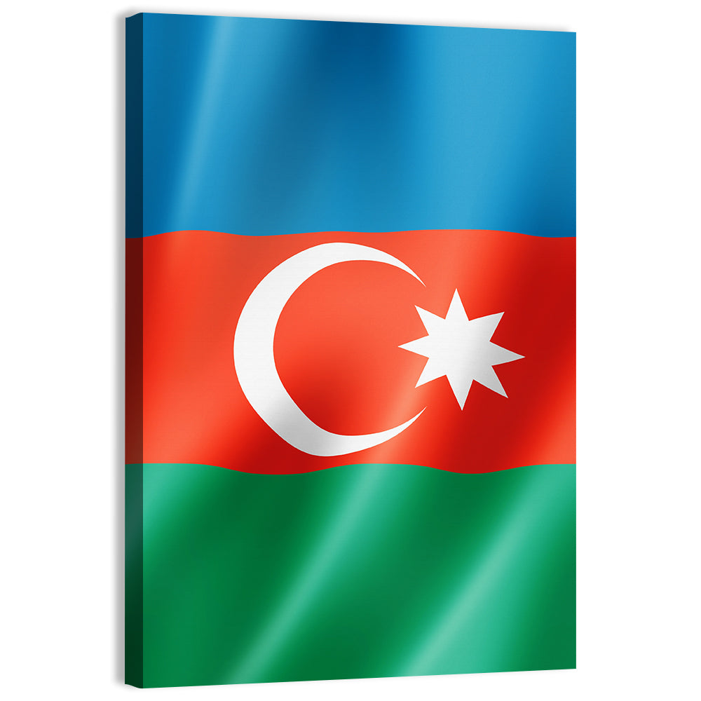 Azerbaijan Flag Wall Art