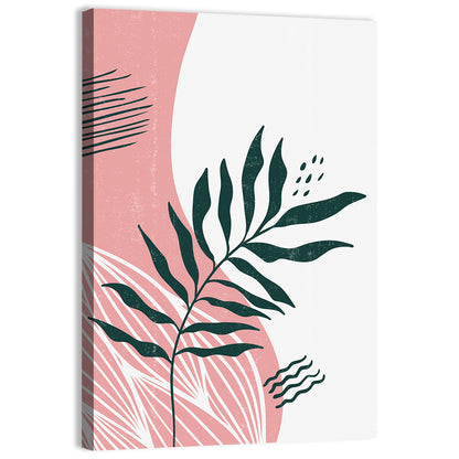 Pink Fern Boho Minimalist Wall Art