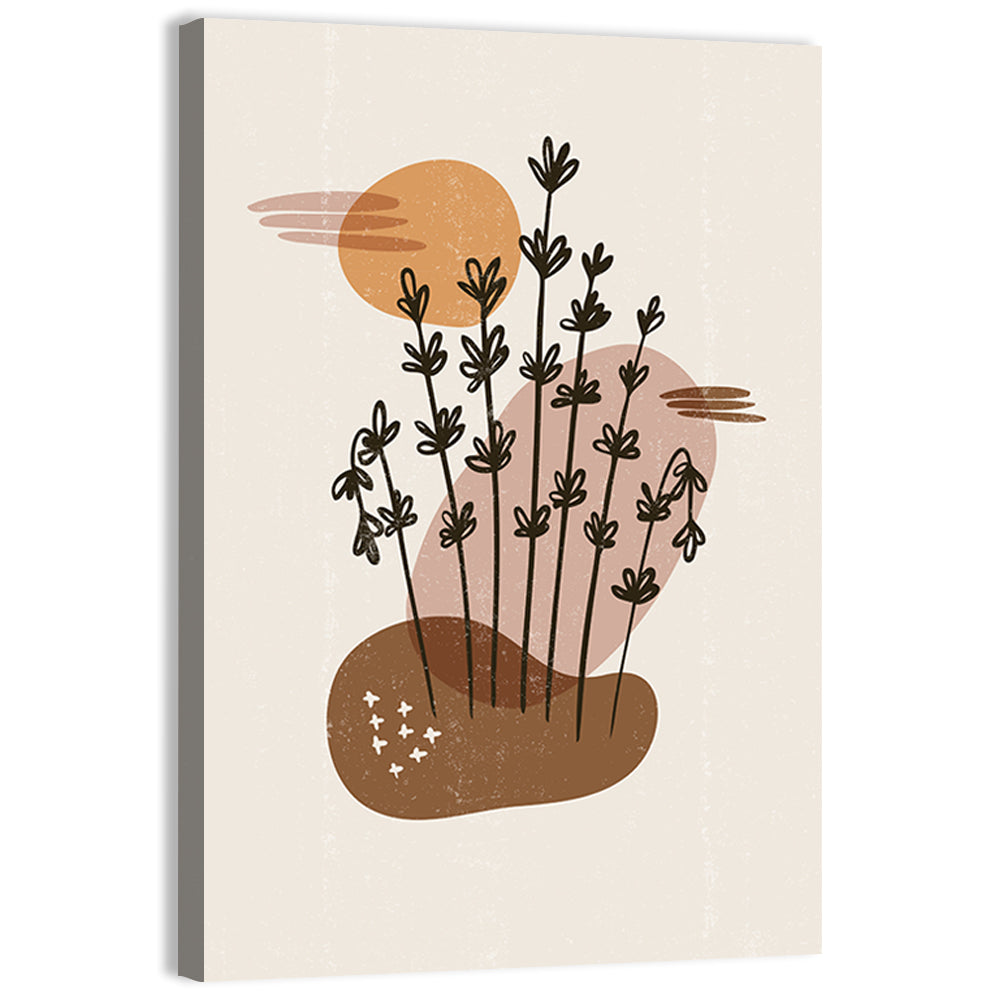 Lavender Botanical Minimalist Wall Art