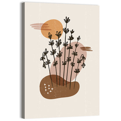 Lavender Botanical Minimalist Wall Art