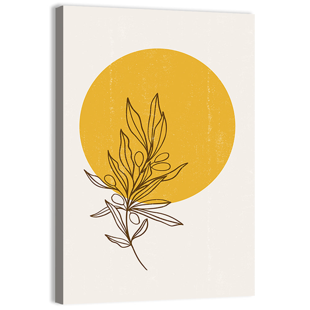 Olive Branch Sun Line Wall Art