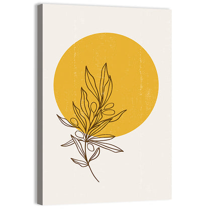 Olive Branch Sun Line Wall Art