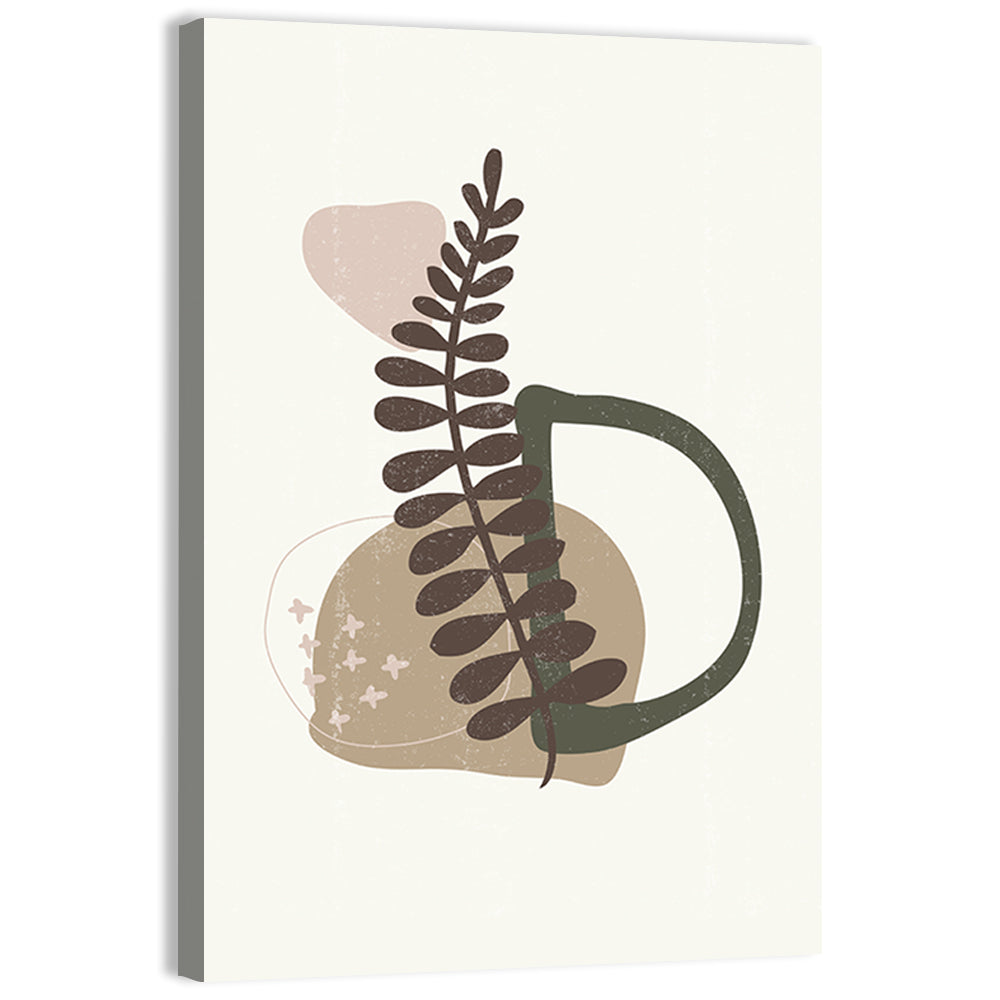 Letter D Botanical Vintage Wall Art