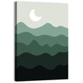 Moonlit Green Mountains Wall Art
