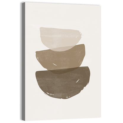 Sun and Moon Stacked Shapes Wall Art