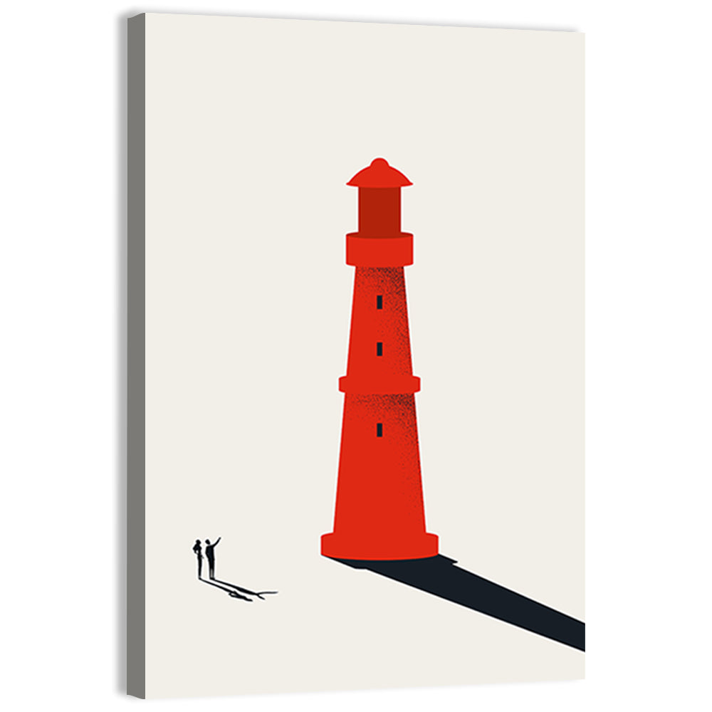 Red Lighthouse Vision Wall Art