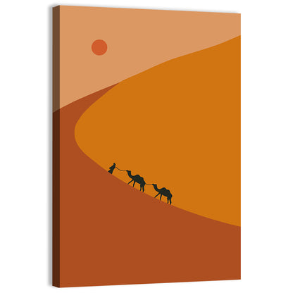 Minimalist Desert Caravan Wall Art