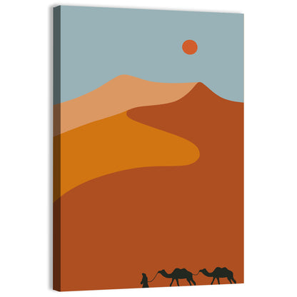 Desert Dunes with Camels Wall Art