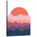 Minimalist Mountain Sunset Wall Art