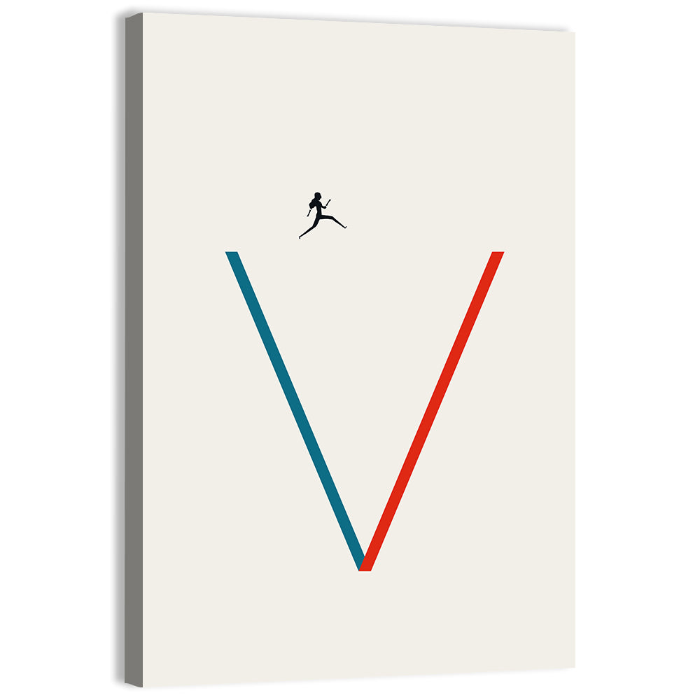 Victory V Runner Silhouette Wall Art
