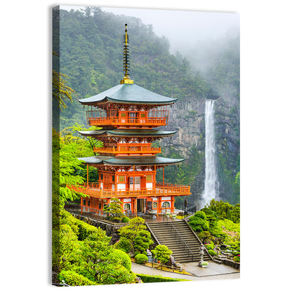 Pagoda Of Seigantoji & Nachi No Taki Waterfall Wall Art