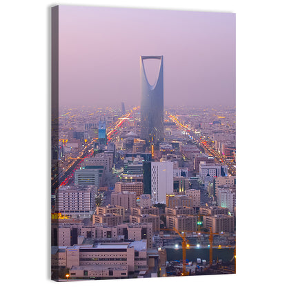 Kingdom Centre Riyadh at Dusk Wall Art