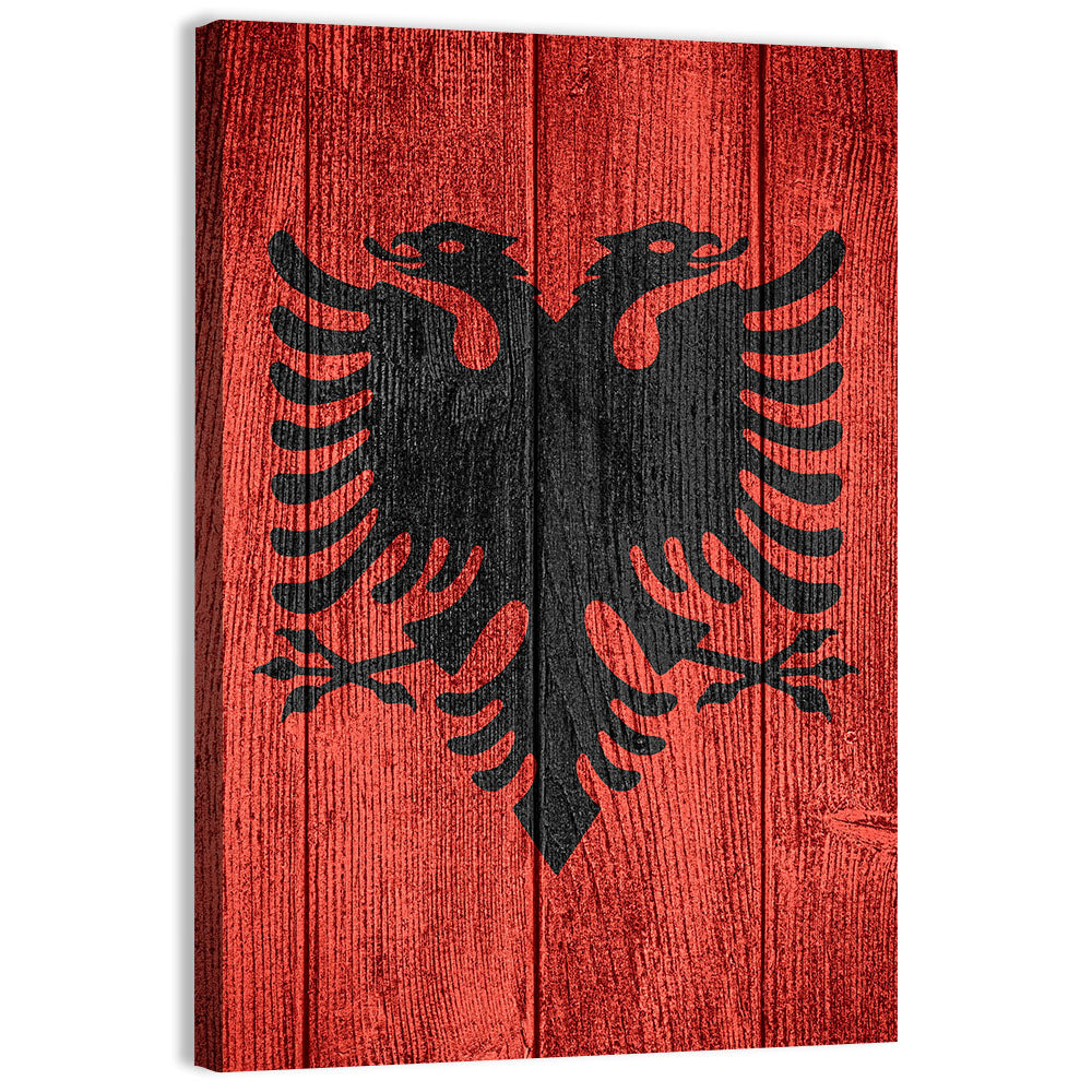 Albanian Flag Emblem Wall Art